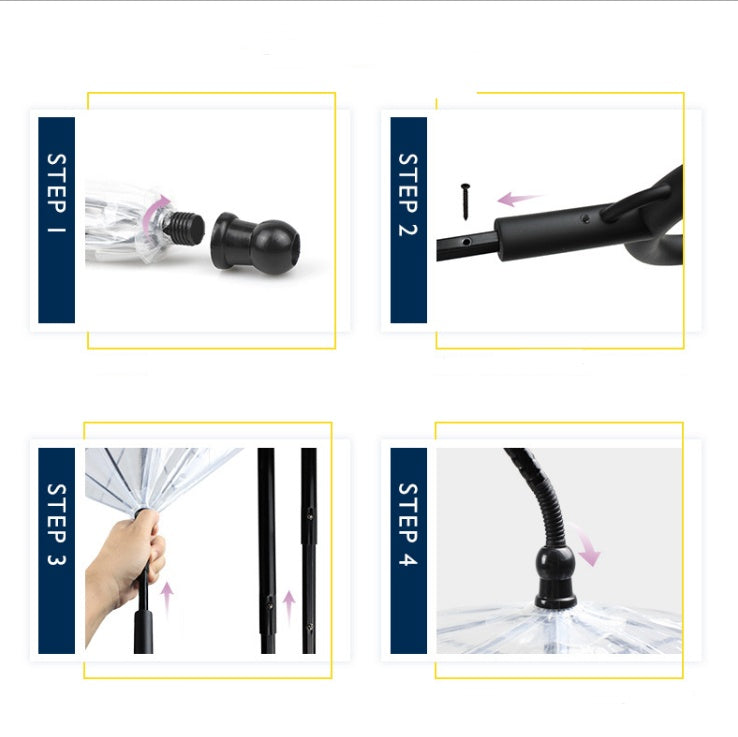 Transparent Adjustable Pet Umbrella